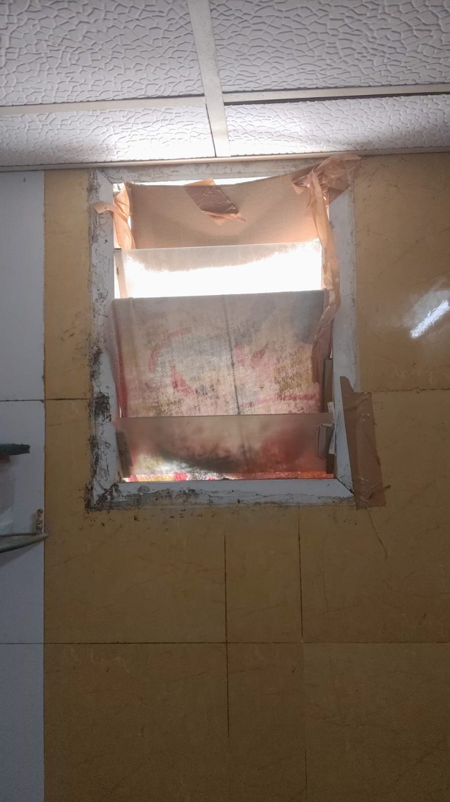 Bathroom Ventilation Installation at SLV Crystal, Akshayanagar, Bengaluru - Kutbi Aluminium Glass & Hardware (Before)