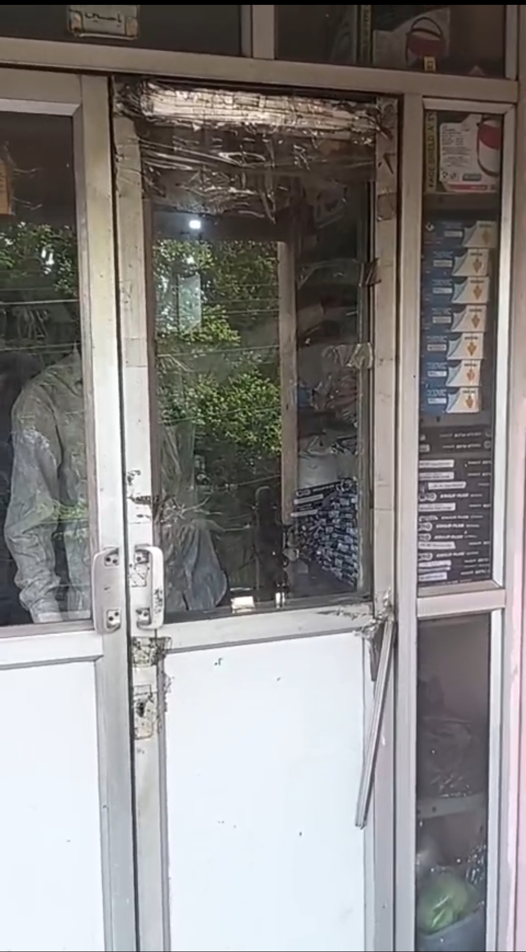 Aluminium Door Repair at Avenue Road, Bengaluru - Kutbi Aluminium Glass & Hardware (Before)