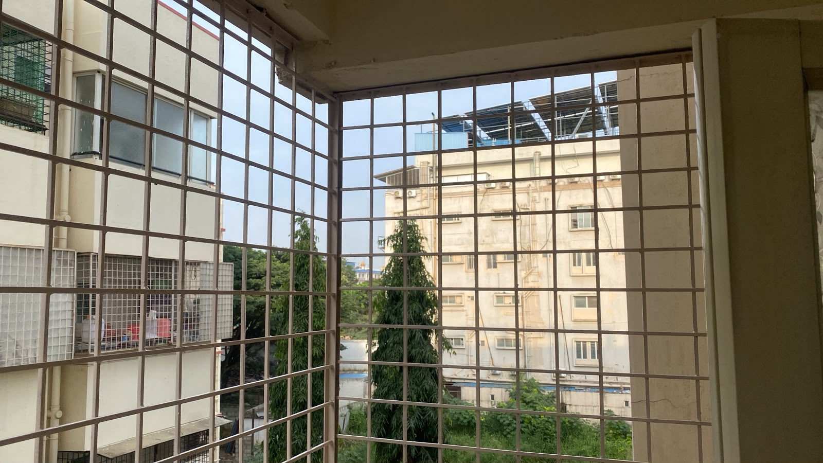 Pigeon Net Installation at Radiant White Orchid, Bannerghatta Road, Bengaluru - Kutbi Aluminium Glass & Hardware (Before)