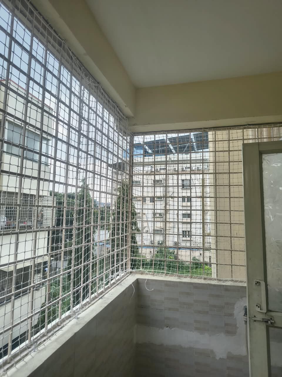 Pigeon Net Installation at Radiant White Orchid, Bannerghatta Road, Bengaluru - Kutbi Aluminium Glass & Hardware (After / Completed Work)