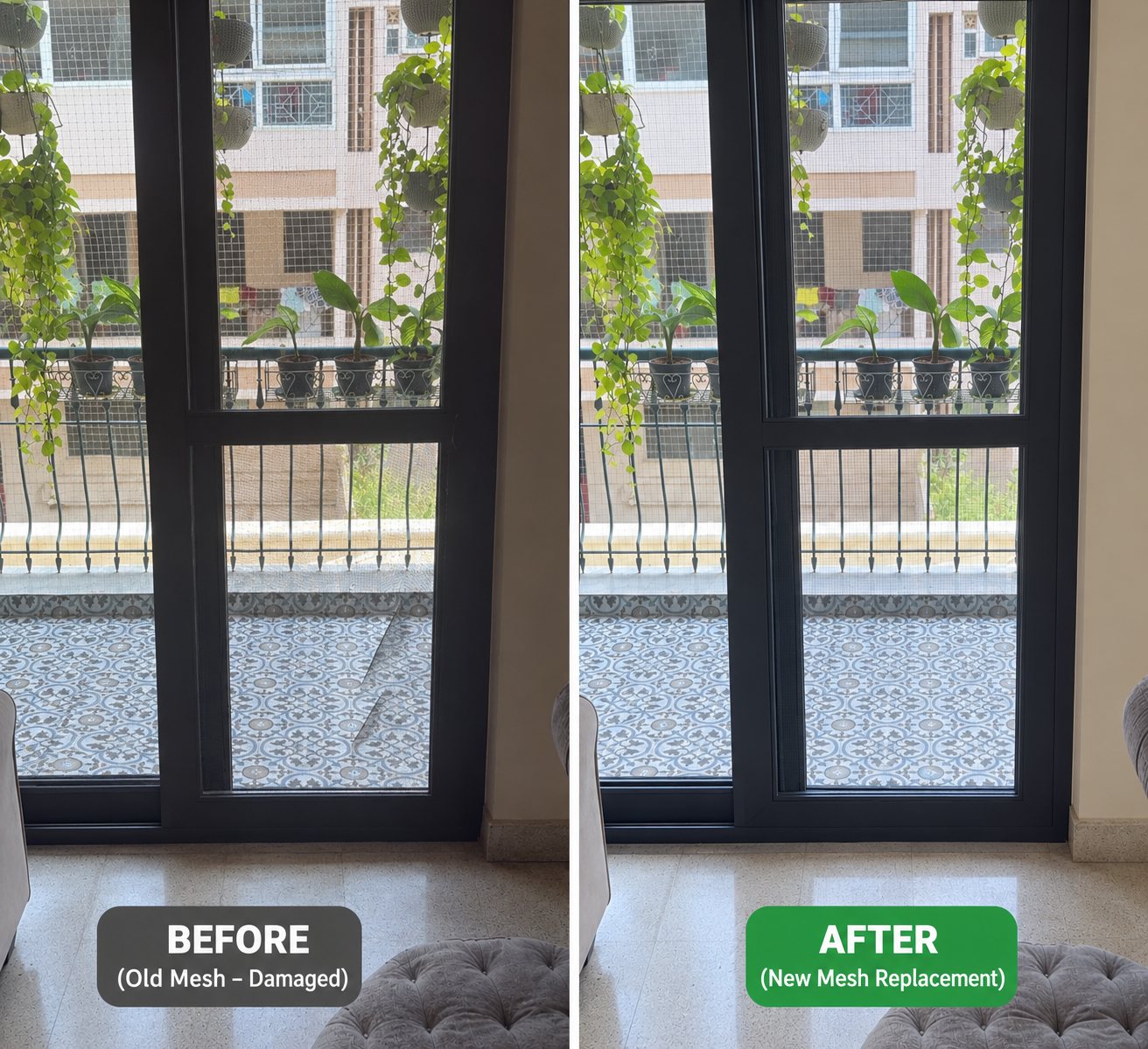 Mosquito Mesh Replacement in Prestige Casablanca, Wind Tunnel Rd, Old Airport Road, Bengaluru, Karnataka 560017 - Kutbi Aluminium Glass & Hardware