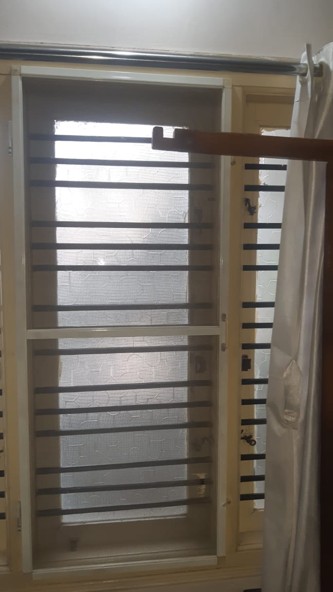 Mosquito Mesh Door Installation at Padma Krupa, Hulimavu, Bengaluru - Kutbi Aluminium Glass & Hardware (After / Completed Work)