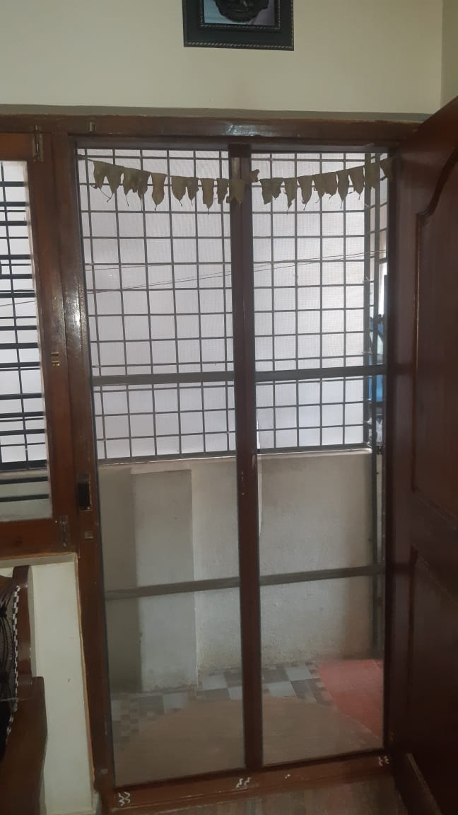 Mosquito Mesh Door Installation at Padma Krupa, Hulimavu, Bengaluru - Kutbi Aluminium Glass & Hardware (After / Completed Work)