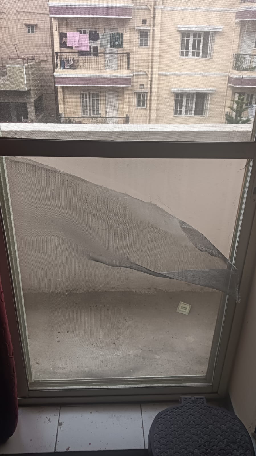 Aluminium Sliding Window Mosquito Mesh Replacement at New Thippasandra, Bengaluru - Kutbi Aluminium Glass & Hardware (Before)
