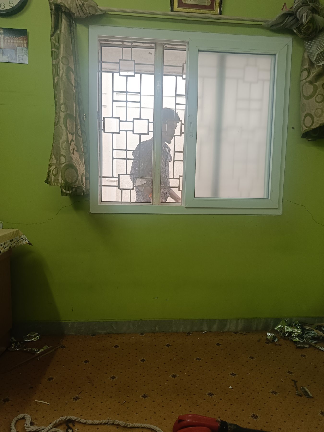 uPVC Sliding Window Installation with Mosquito Mesh at Bohra Layout, Bengaluru - Kutbi Aluminium Glass & Hardware