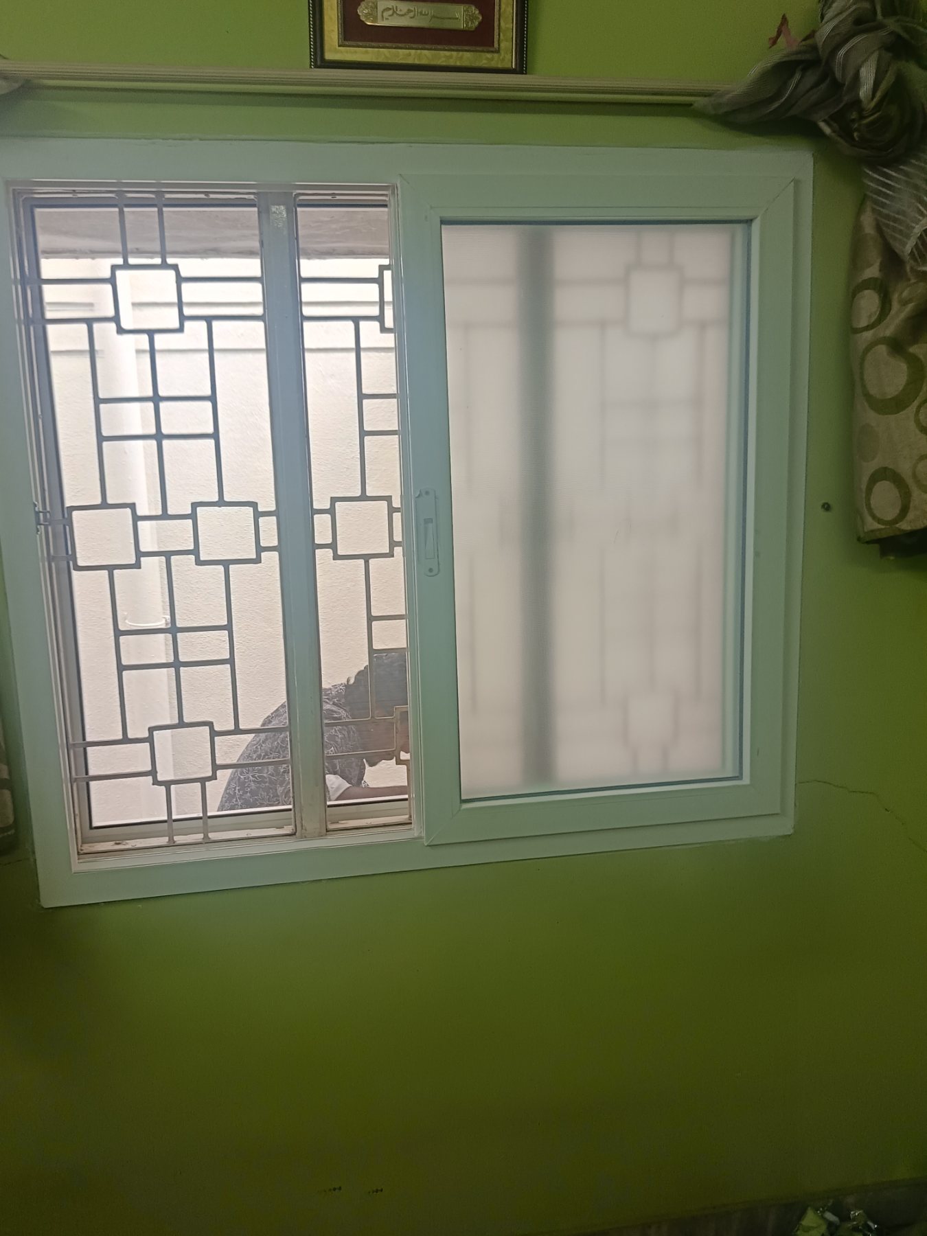 uPVC Sliding Window Installation with Mosquito Mesh at Bohra Layout, Bengaluru - Kutbi Aluminium Glass & Hardware