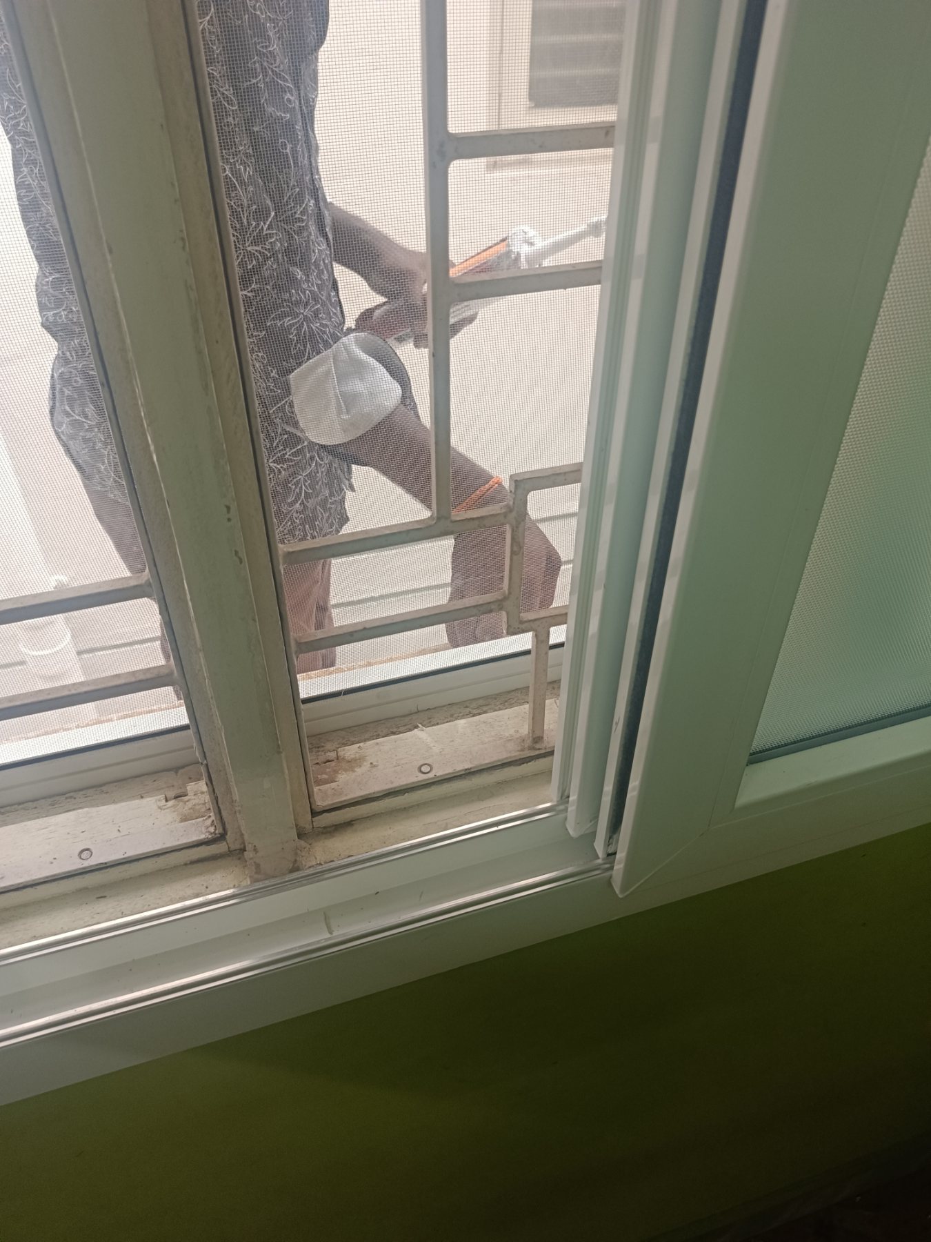 uPVC Sliding Window Installation with Mosquito Mesh at Bohra Layout, Bengaluru - Kutbi Aluminium Glass & Hardware