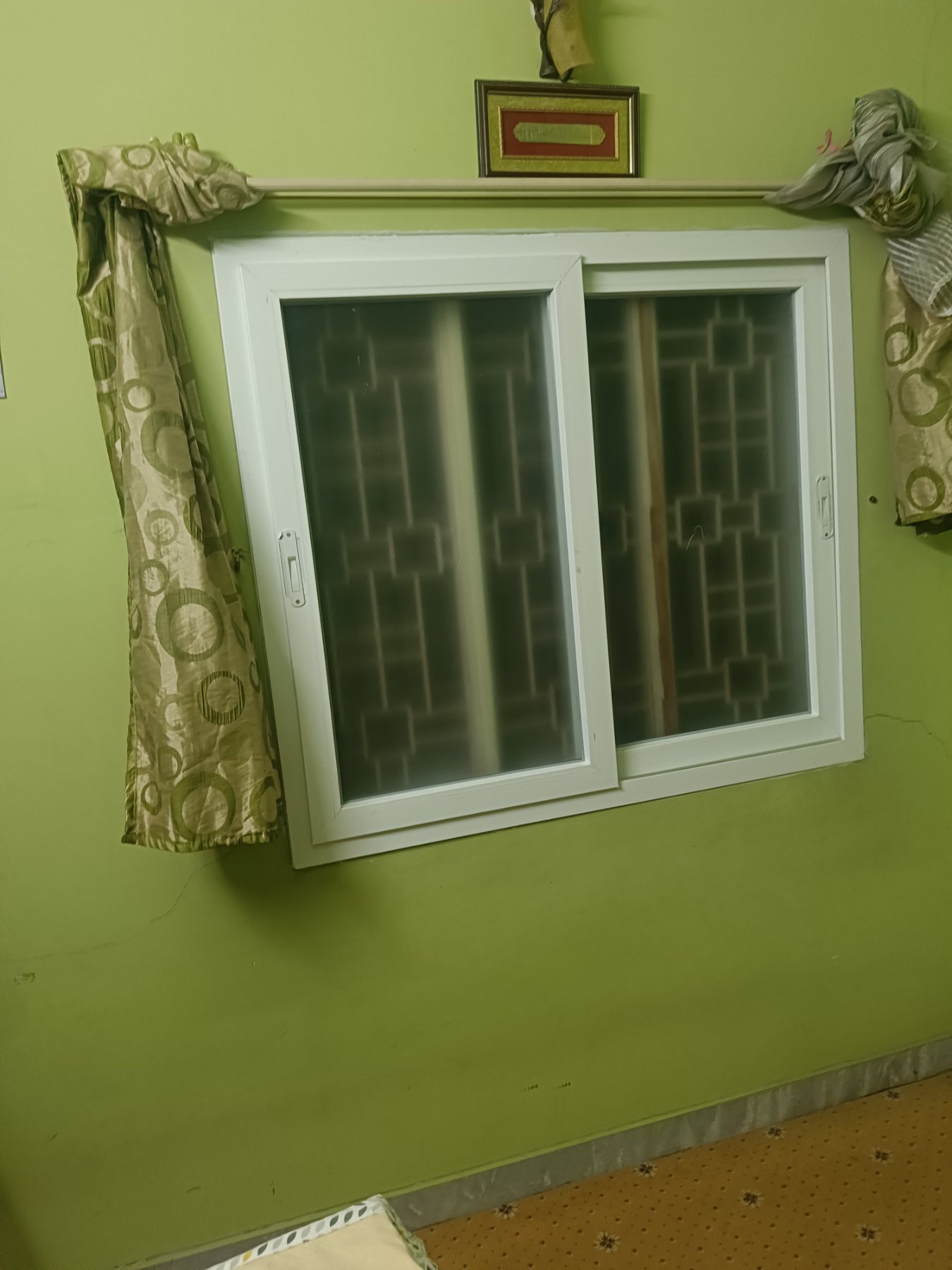 uPVC Sliding Window Installation with Mosquito Mesh at Bohra Layout, Bengaluru - Kutbi Aluminium Glass & Hardware